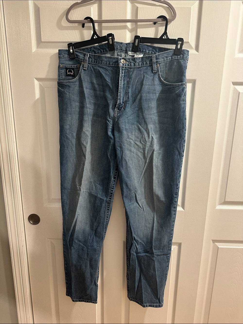 Cinch Men's Blue Denim Jeans - Classic Straight Fit (42x36)